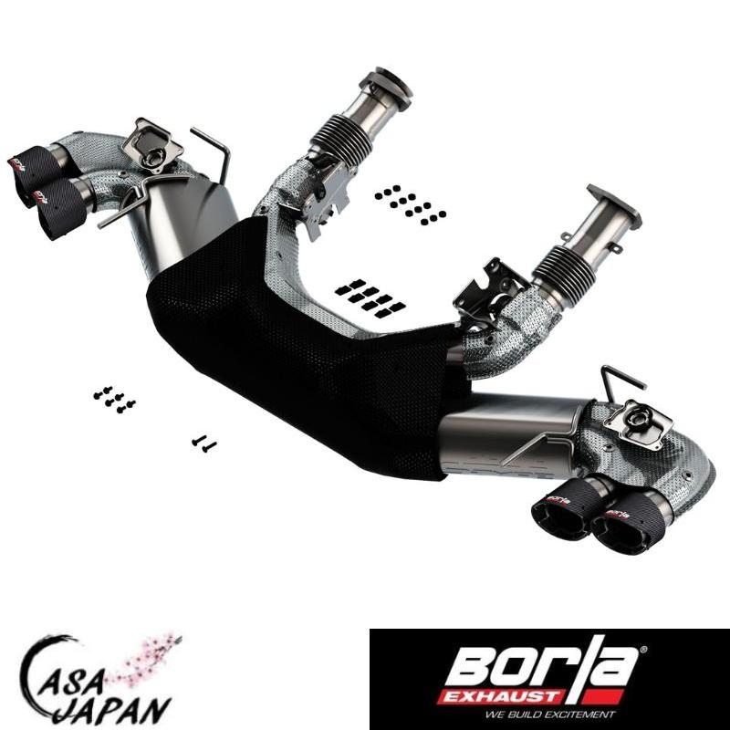 Borla 140838CF 20-C CORVETTE C8 6.2L V8 AT RWD 2DR 3IN S-TYPE CARBON FIBER TIPS main image 0