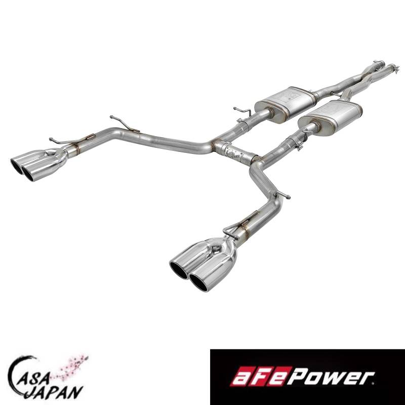 aFe ダッジ チャレンジャー V6 3.6L SXT GT 2015-2023年 エキゾースト マフラー MACH Force-Xp ポリッシュチップ T304ステンレス エーエフイーパワー +BS