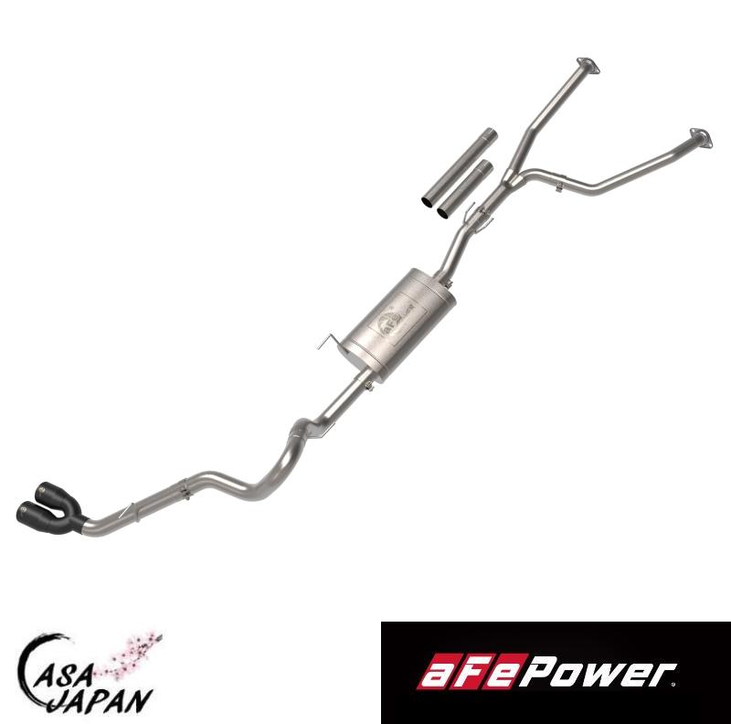 aFe トヨタ タンドラ V6 3.4L 2022-2025年 エキゾースト マフラー Vulcan ブラックチップ T304ステンレス 馬力+12hpアップ エーエフイーパワー +BS