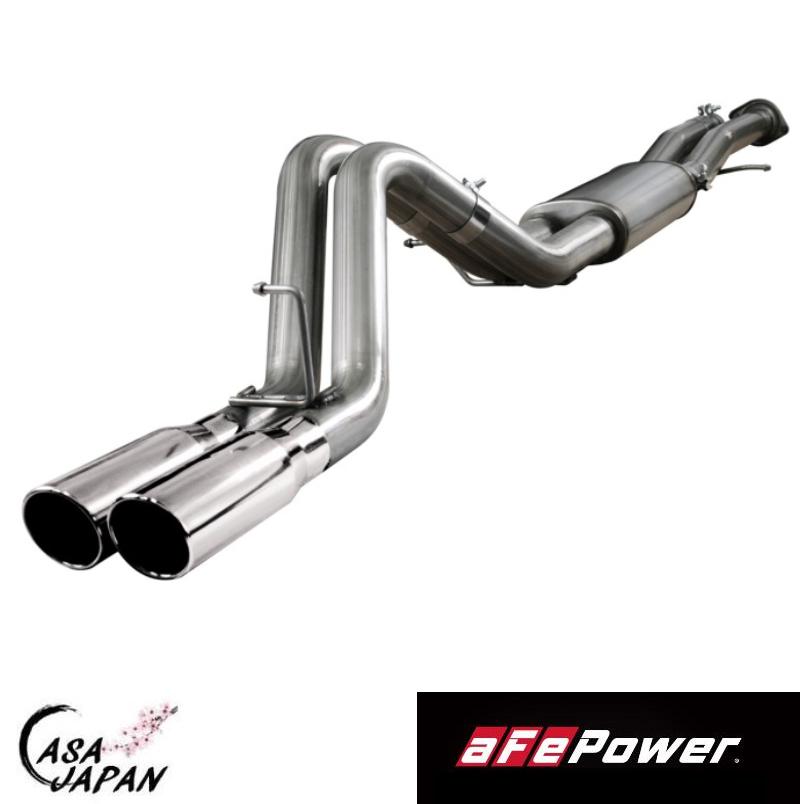 aFe ハマー H2 ベース V8-6.0L 2003-2006年 エキゾースト マフラー T409ステンレス MACH Force-Xp ポリッシュチップ エーエフイーパワー +BS