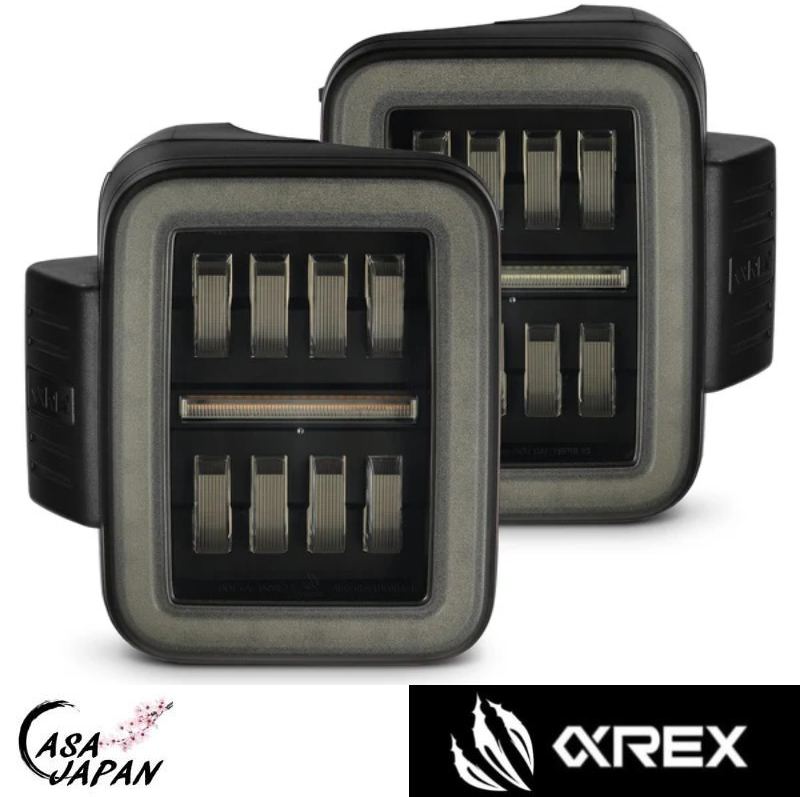 Alpha Rex ジープ グラディエーター JT USDM 2019~2024年 LED テール ライト リア ランプ ブレーキ 左右セット NOVA ブラック 直接交換 アルファレックス +BS