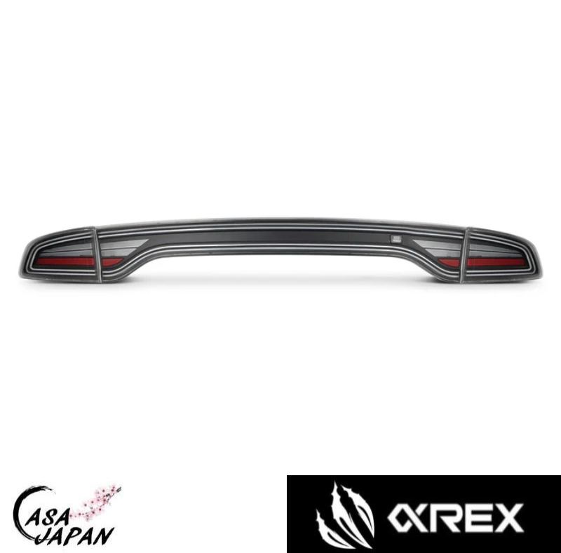 Alpha Rex ダッジチャージャー 2015~2023年 LED テール ライト リア ランプ ブレーキ トランク パネル 左中右セット 3pcs NOVA MKII MK2 ブラック 直接交換 アルファレックス +BS