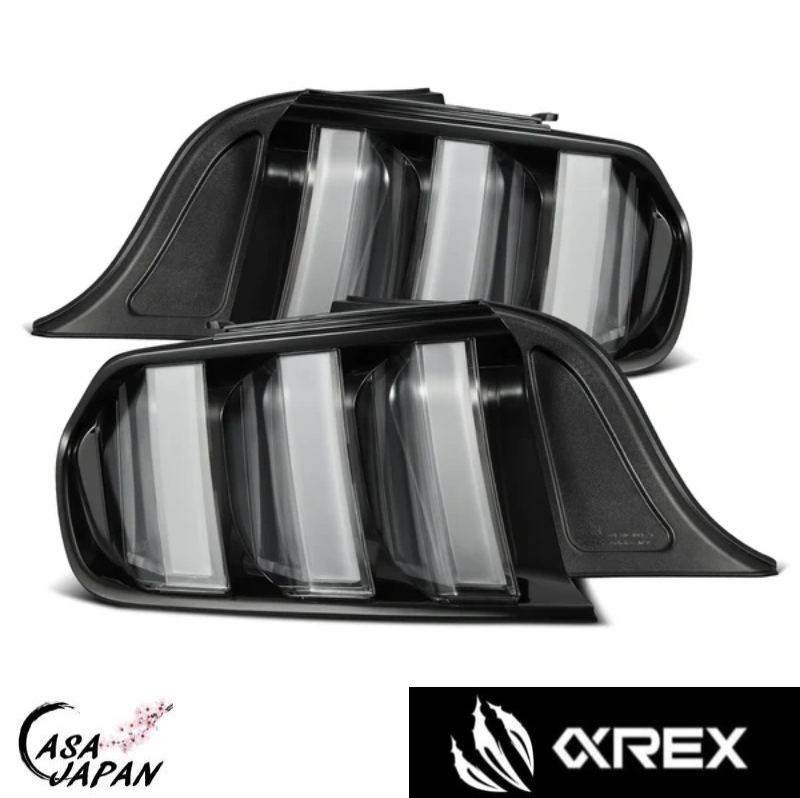 Alpha Rex フォード マスタング USDM 2015~2023年 LED テール ライト リア ランプ ブレーキ 左右セット NOVA ブラック・クリア 直接交換 アルファレックス +BS