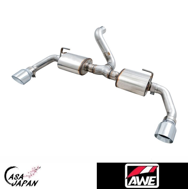 AWE ジープ ラングラー 2.0L 3.6L 2/4ドア JL JLU 4WD 2018年~ アクセルバック 馬力+5hpアップ!! エキゾースト マフラー ステンレス ポリッシュチップ TOURING (Tread Edition) 税込み！送料込み！AWE チューニング +BS
