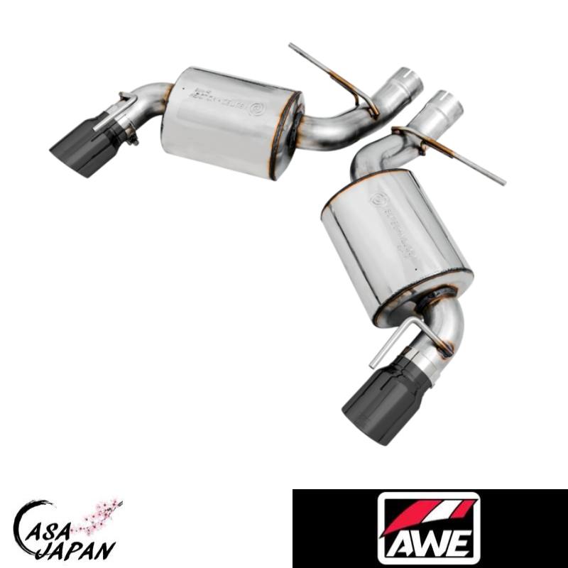 AWE シボレー カマロ SS LT1 6.2L 出口２本用 クーペ 2016~2024年 アクセルバック 馬力+11hpアップ!! エキゾースト マフラー ステンレス ブラックチップ TOURING 税込み！送料込み！AWE チューニング +BS｜カーサジャパン