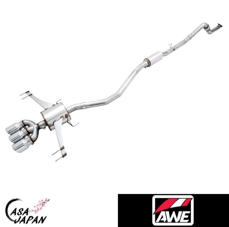 AWE ホンダ シビック タイプR TYPE-R FK8 K20C 2017~2021年 フロントパイプ キャットバック 馬力+5hpアップ!! エキゾースト マフラー ステンレス ポリッシュチップ TOURING 税込み！送料込み！AWE チューニング +BS｜カーサジャパン 185,000円