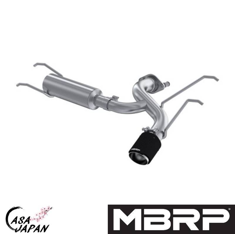 MBRP マツダ ロードスター ND MX5 ミアータ 2.0L PE-VP 2016年～ マフラー エキゾースト T304ステンレス カーボンチップ RACE +BS