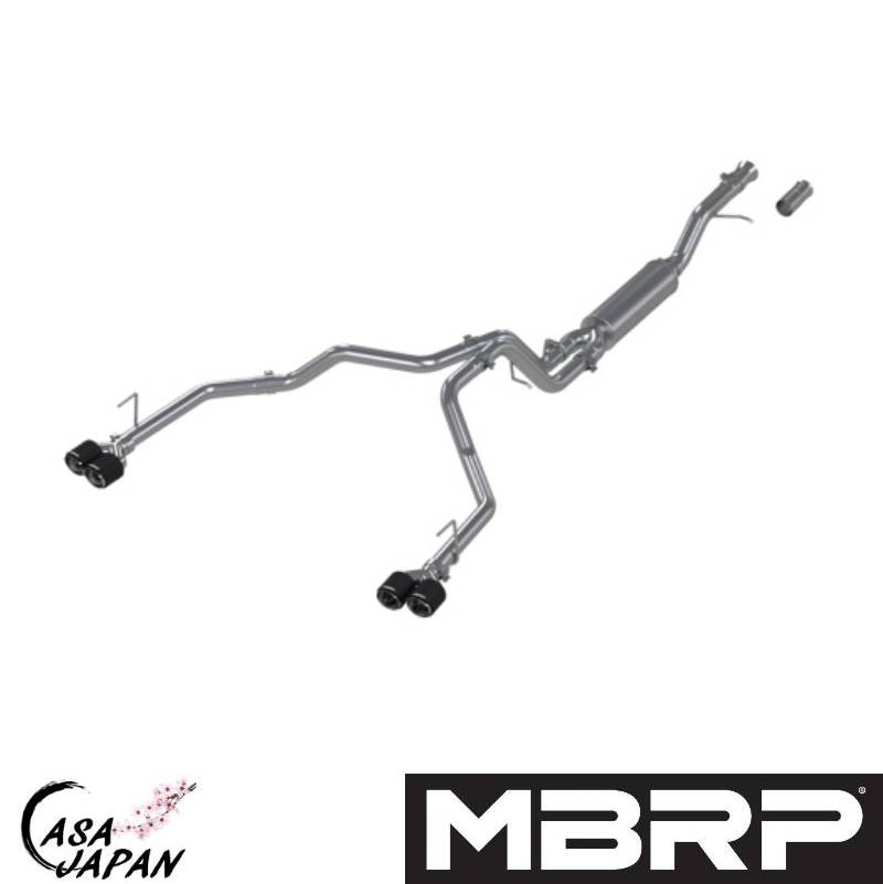 MBRP シボレー タホ GMC ユーコン 5.3L 6.2L V8 2021年~ プレミア ハイカントリー Z71 RST デナリ AT4 キャットバック マフラー T304ステンレス エキゾースト カーボンチップ STREET +BS