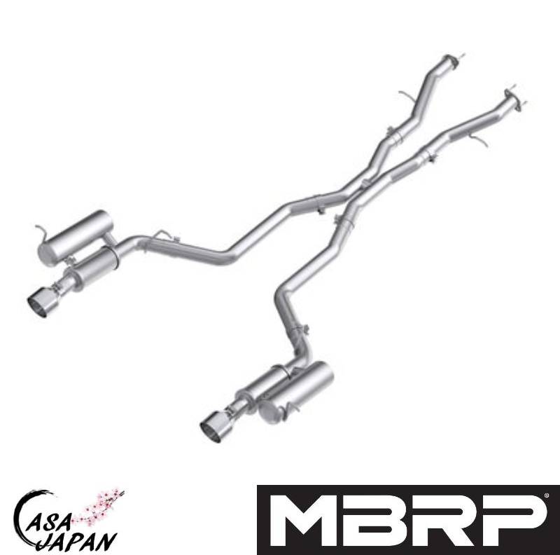 MBRP ダッジ デュランゴ 5.7L V8 2011年~ デュアルリア エキゾースト マフラー アルミメッキ鋼 ポリッシュチップ STREET +BS 120,000円