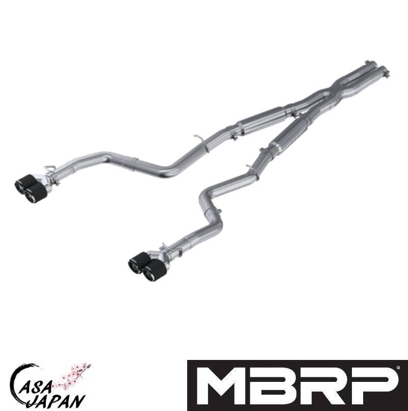 MBRP ダッジ チャレンジャー ヘミ R/T RT 5.7L V8 2015~2016年 キャットバック エキゾースト マフラー T304ステンレス カーボンチップ STREET +BS