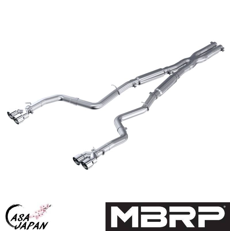 MBRP ダッジ チャレンジャー ヘミ R/T RT 5.7L V8 2015~2016年 キャットバック エキゾースト マフラー アルミメッキ鋼 T304ポリッシュチップ STREET +BS