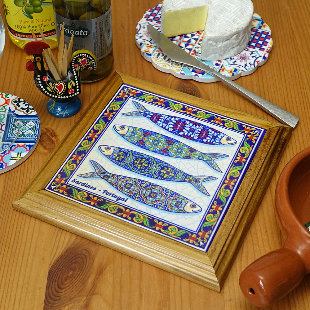 楽天市場】ポルトガル製 絵タイル 15cm 角 アズレージョ 花柄 カラフル