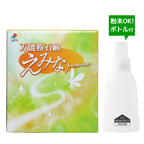 楽天市場】万能 粉石鹸 Pure Soap emina99 1kg 粉末OK!500mlボトル付【抗酸化溶液活用製品】粉石けん 洗剤 洗濯 食器洗い  掃除 洗車 : cascata 楽天市場店