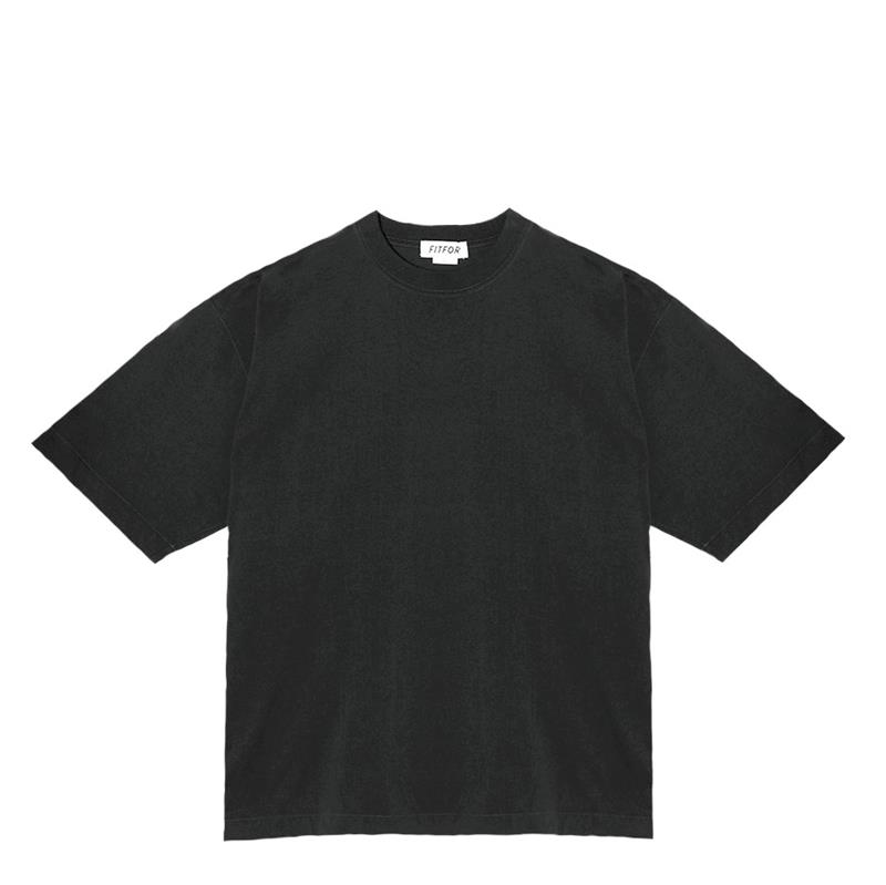 FITFOR/ WIDE BOX HALF SLEEVE TEE 205 BLACK Tシャツ VOLTEX