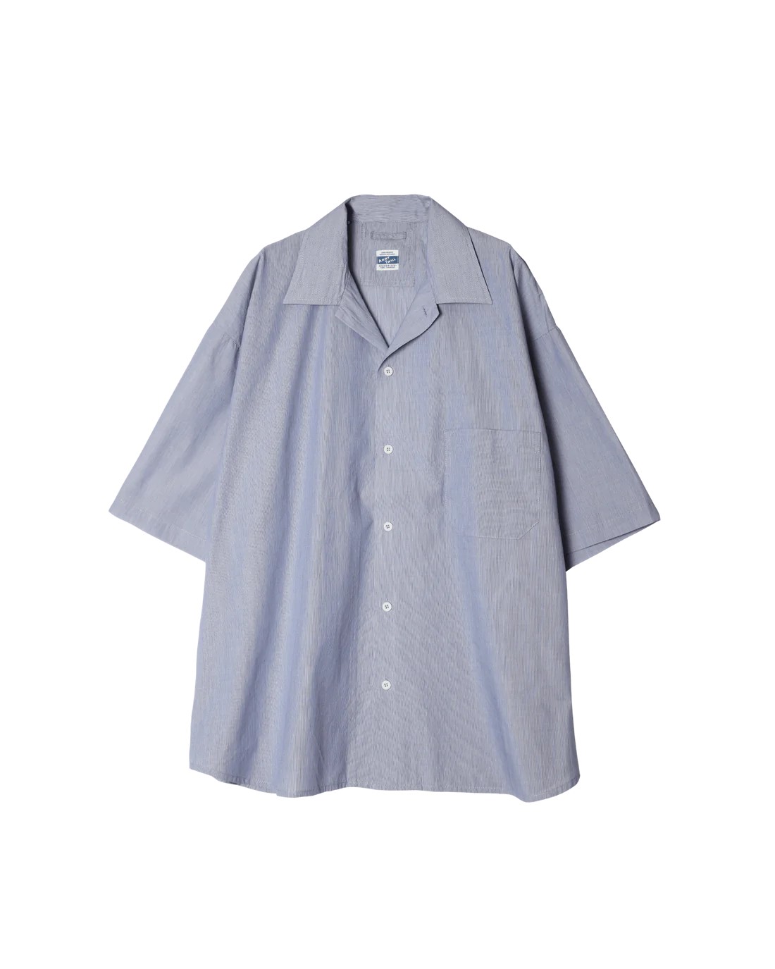 ARMY TWILL / COTTON STRIPE HALF SLEEVE SHIRT BLUE アーミーツイル ストライプ半袖シャツ ミリタリー