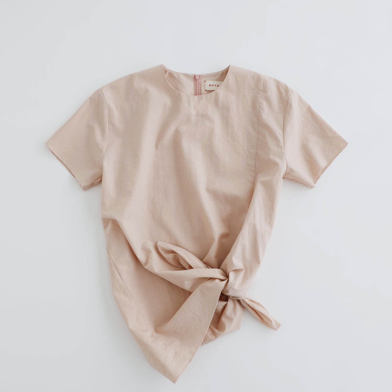 MEYAME / SLIT BLOUSE PINK メヤメ スリットブラウス コットンリネン