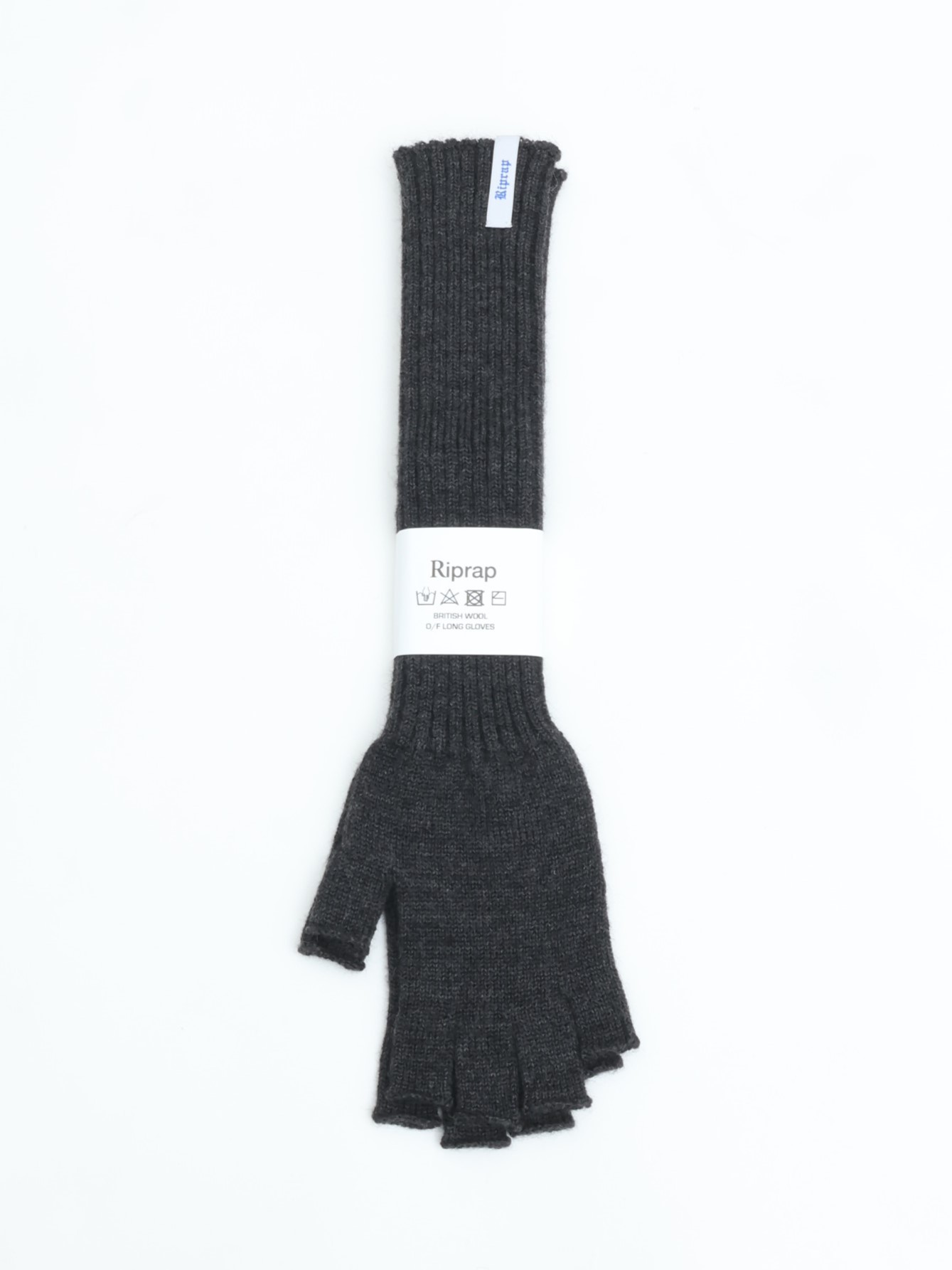 Riprap 下唇一巡り O/F SHORT GLOVES (BRITISH/SOUTH AMERICAN WOOL) 明けひろげ手の指 遊撃手地球儀 毛糸 グローブ