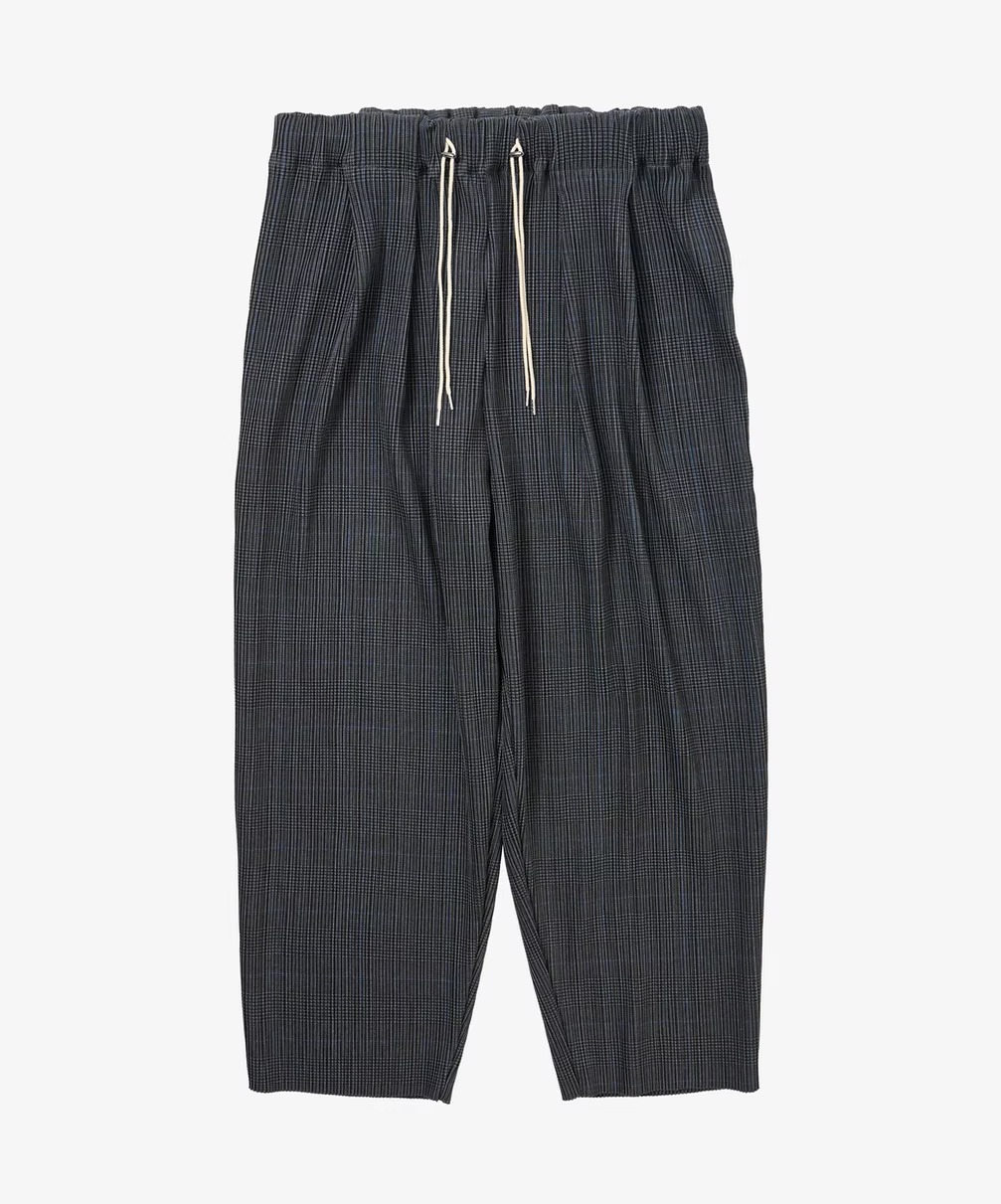 Sillage シアージ circular pleats pants deadstock watahiko tex glen check サーキュラープリーツパンツ デッドストック ワタヒコテックス グレンチェック