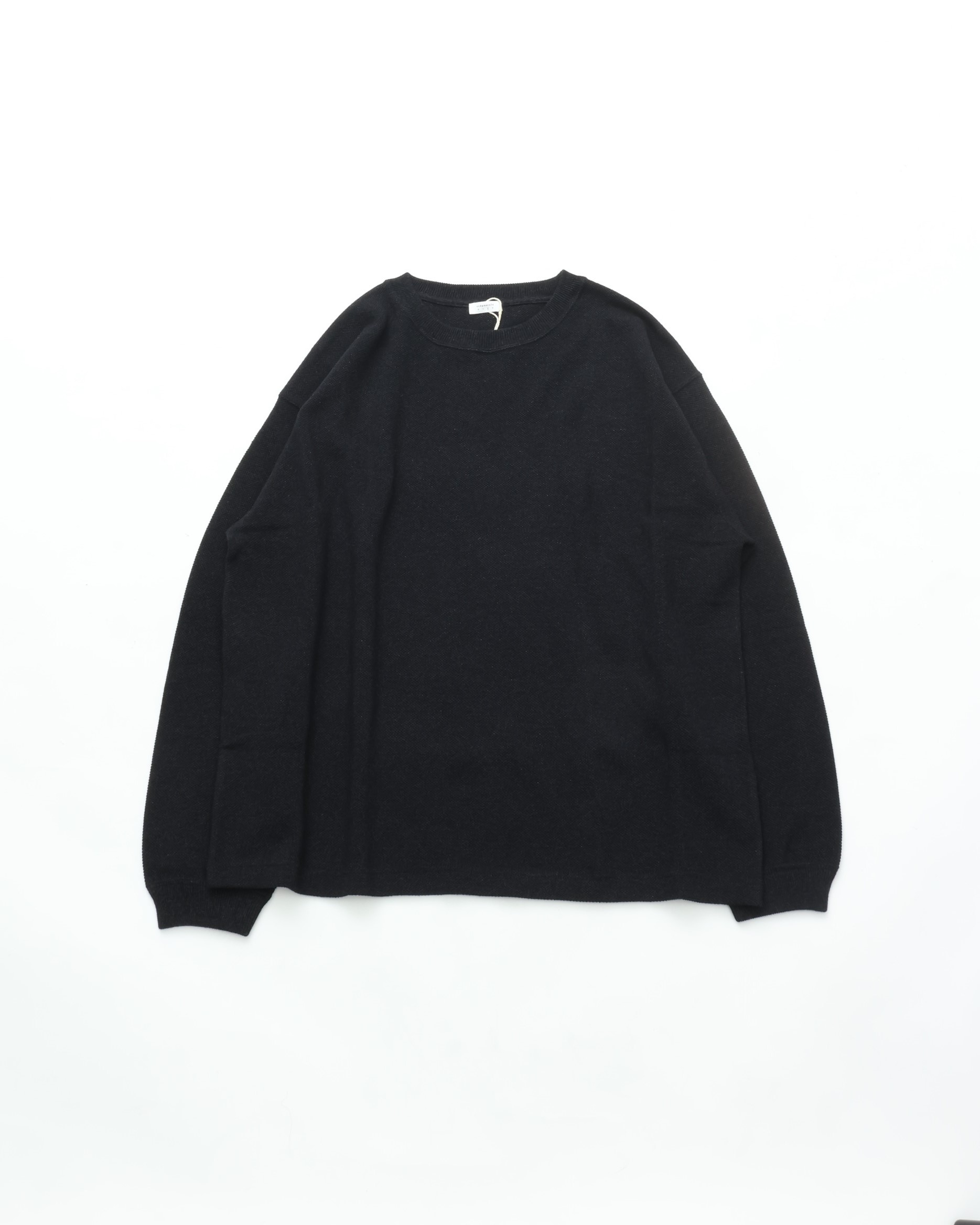 crepuscule 別注 モスステッチ クルーネック ニット ブラック 2 楽天市場】crepuscule クレプスキュール Co/Wo Moss stitch P/O BLACK