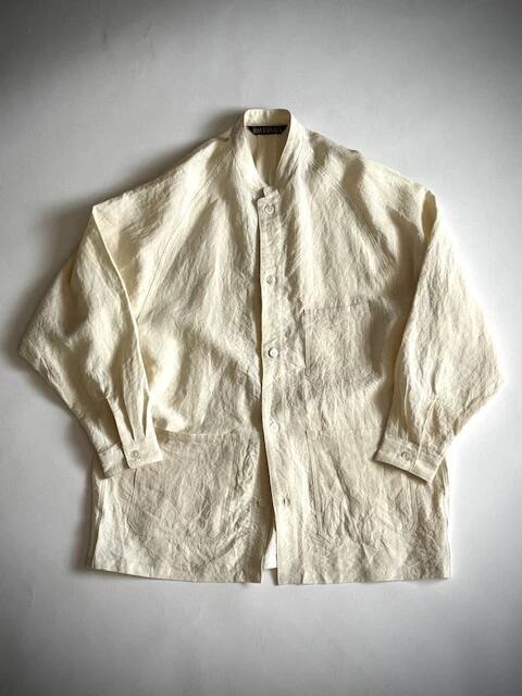 HAVERSACK ハバーサック 822625 (60リネンポプリン スタンドカラーシャツアウター) OFF WHITE
