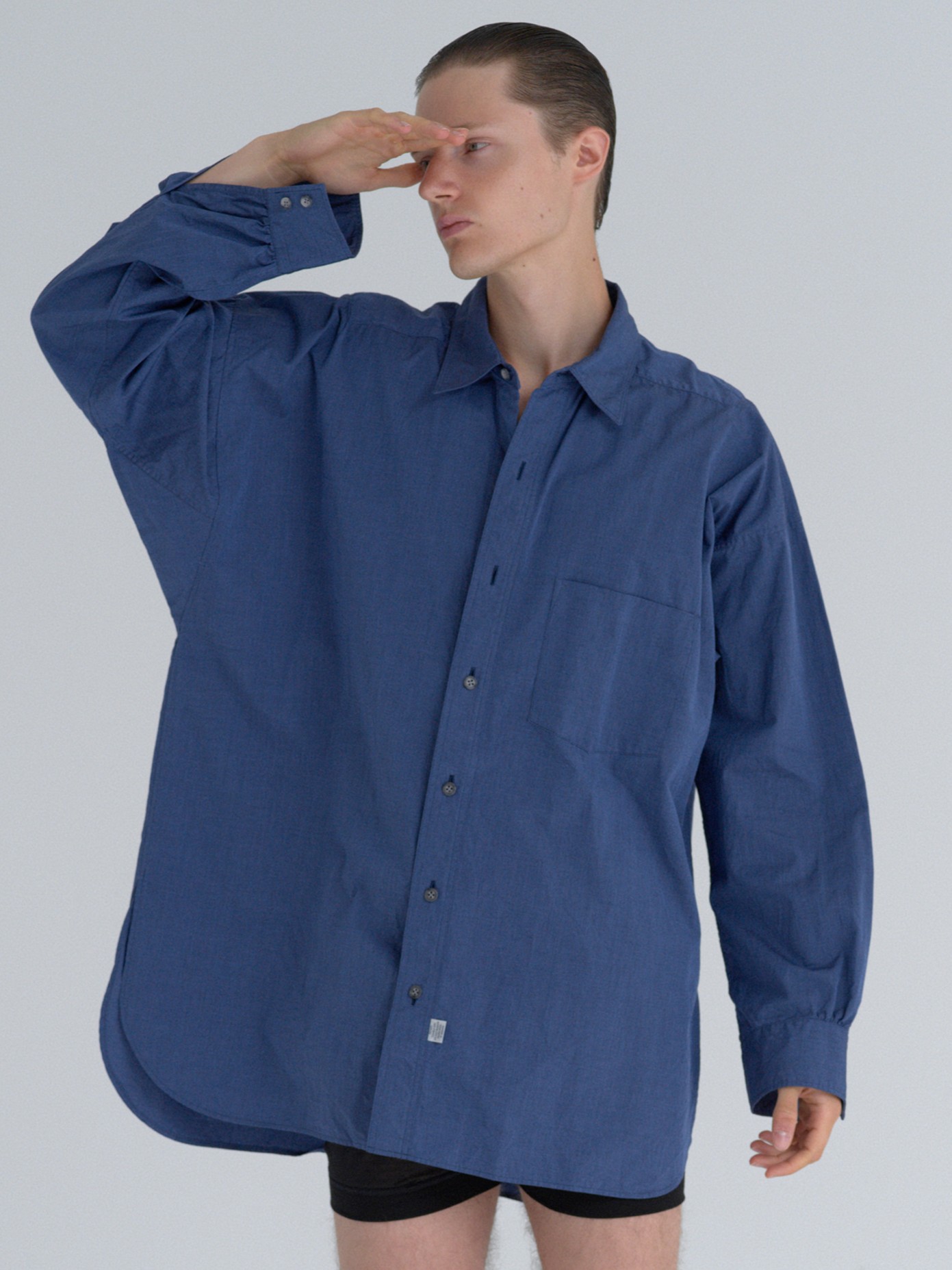 Marvine Pontiak Shirt Makers マービンポンティアックシャツメーカーズ NewOrder SH NAVY BLUE ニューオーダーシャツ ネイビーブルー