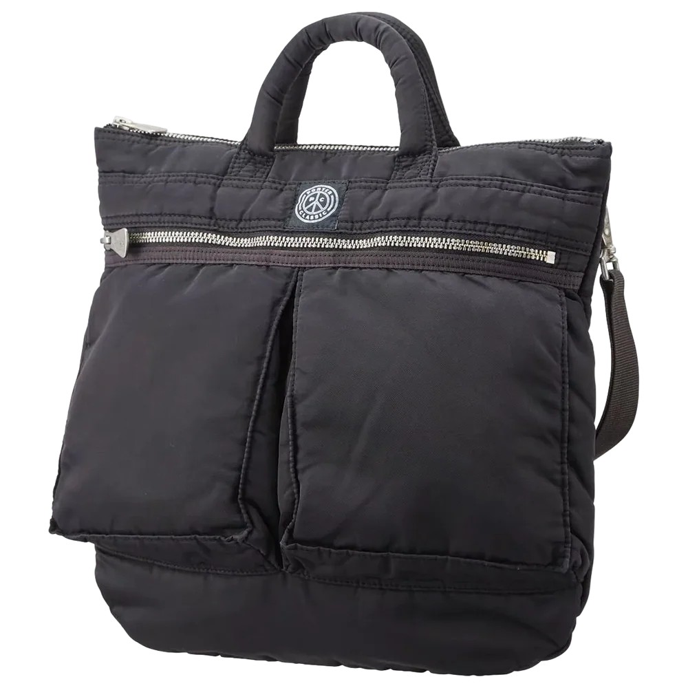PORTER CLASSIC ポータークラシック SUPER NYLON HELMET CASE S BLACK スーパーナイロン ヘルメットケース｜CASDAY