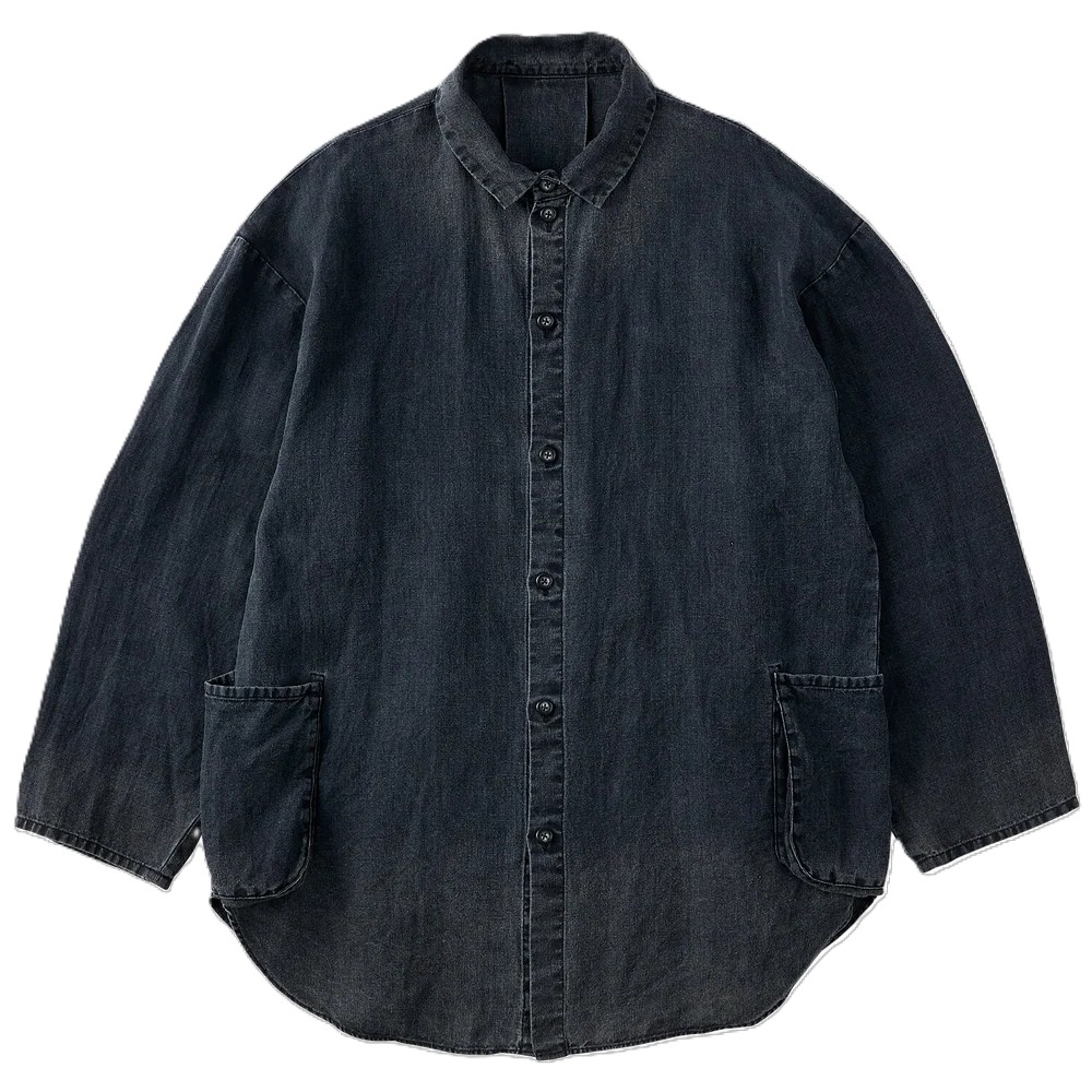 PORTER CLASSIC ポータークラシック BLACK LINEN SHIRT JACKET リネン シャツジャケット