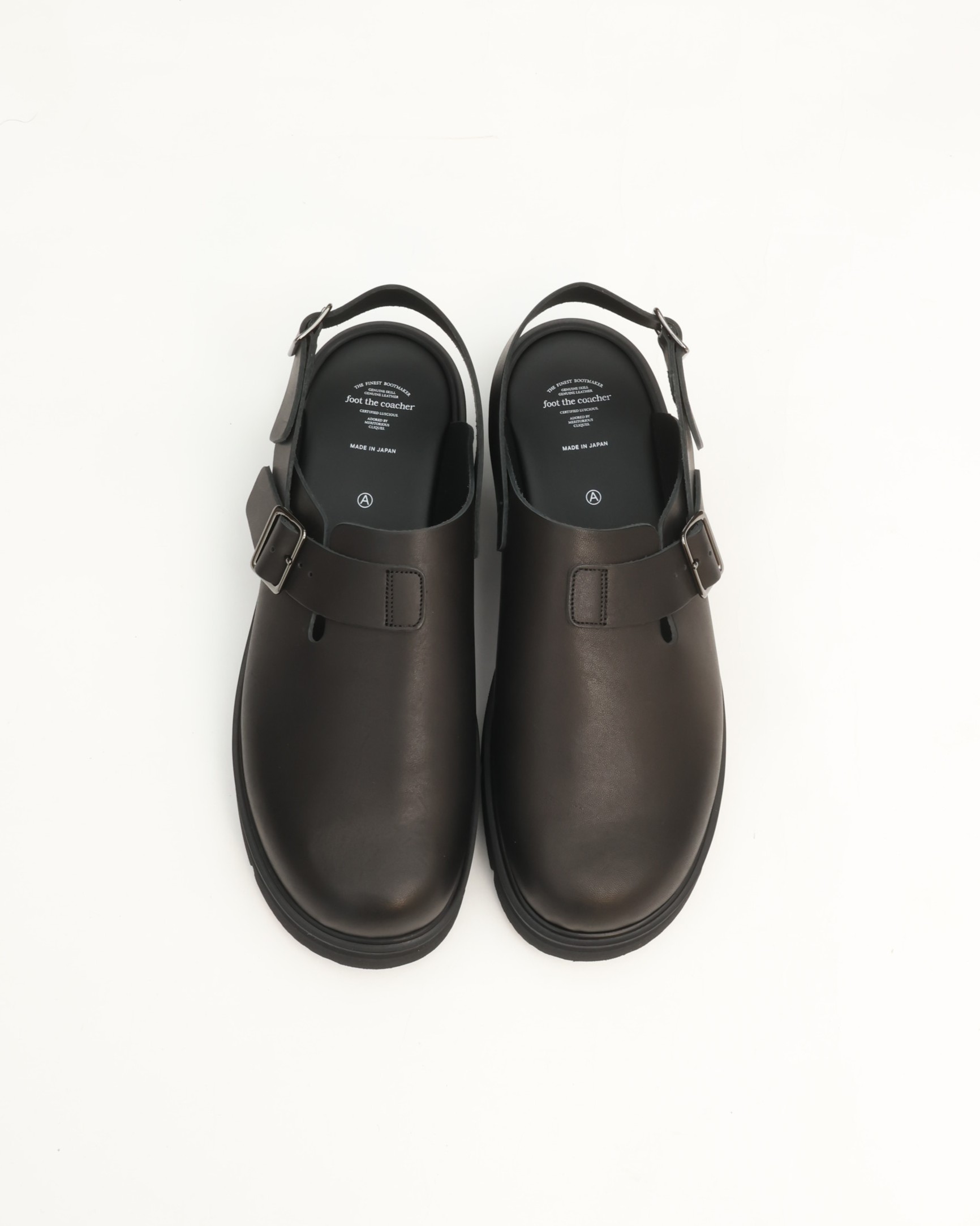 foot the coacher フットザコーチャー HALF BELT SANDALS(GLOXI CUT SOLE) FTC2612001 ハーフベルトサンダル なめし革 革