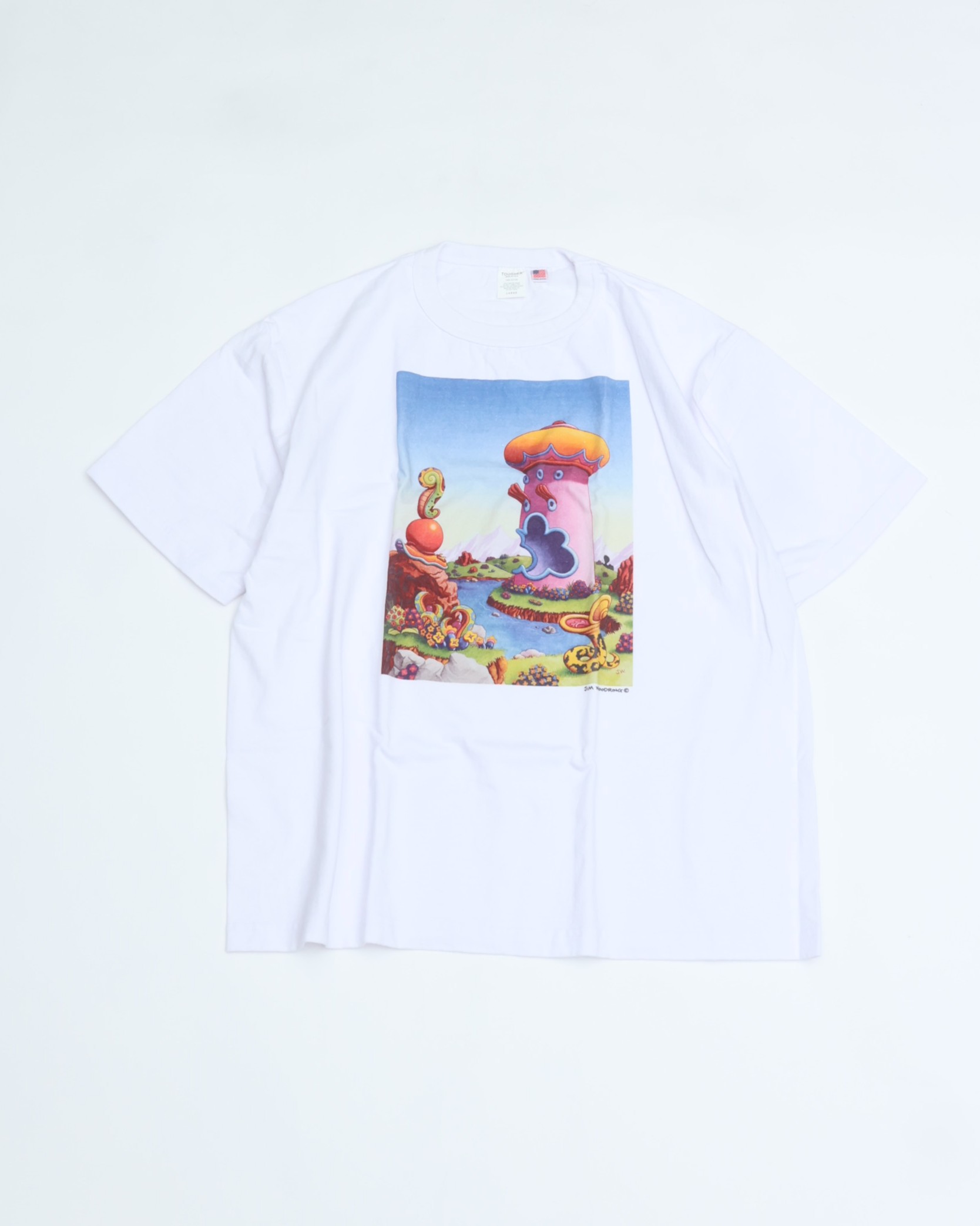 TOUGHER タファー BREA S/S TEE JIM WOODRING Ecolalia(WHITE) ブレア 半袖プルオーバー ジムウードリング ヘビーウェイト
