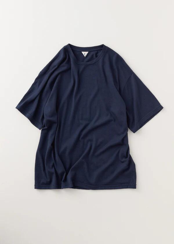 FilMelange フィルメランジェ WOLVE / ウォルヴ NEW ZEALAND MERINO WOOL TENJIKU / WIDE T 400 navy