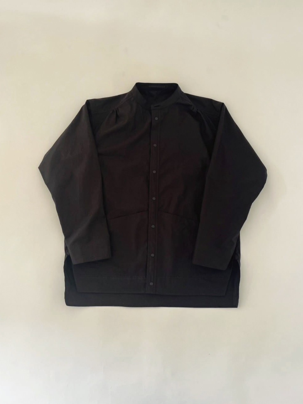 Handwerker ハンドベイカー HW Light Coat 261610-BLACK ともし火厚地の外套 ロングプルオーバー 綿織物リネン