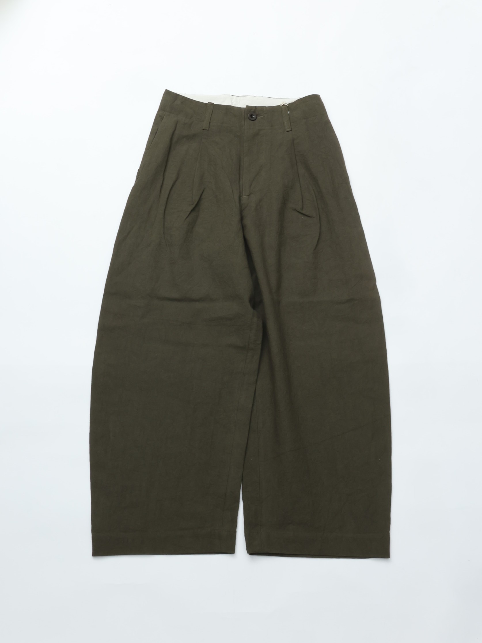 Handwerker ハンドベイカー HW wide trousers Khaki 261507 ワイドトラウザー ズボン下 テーパード