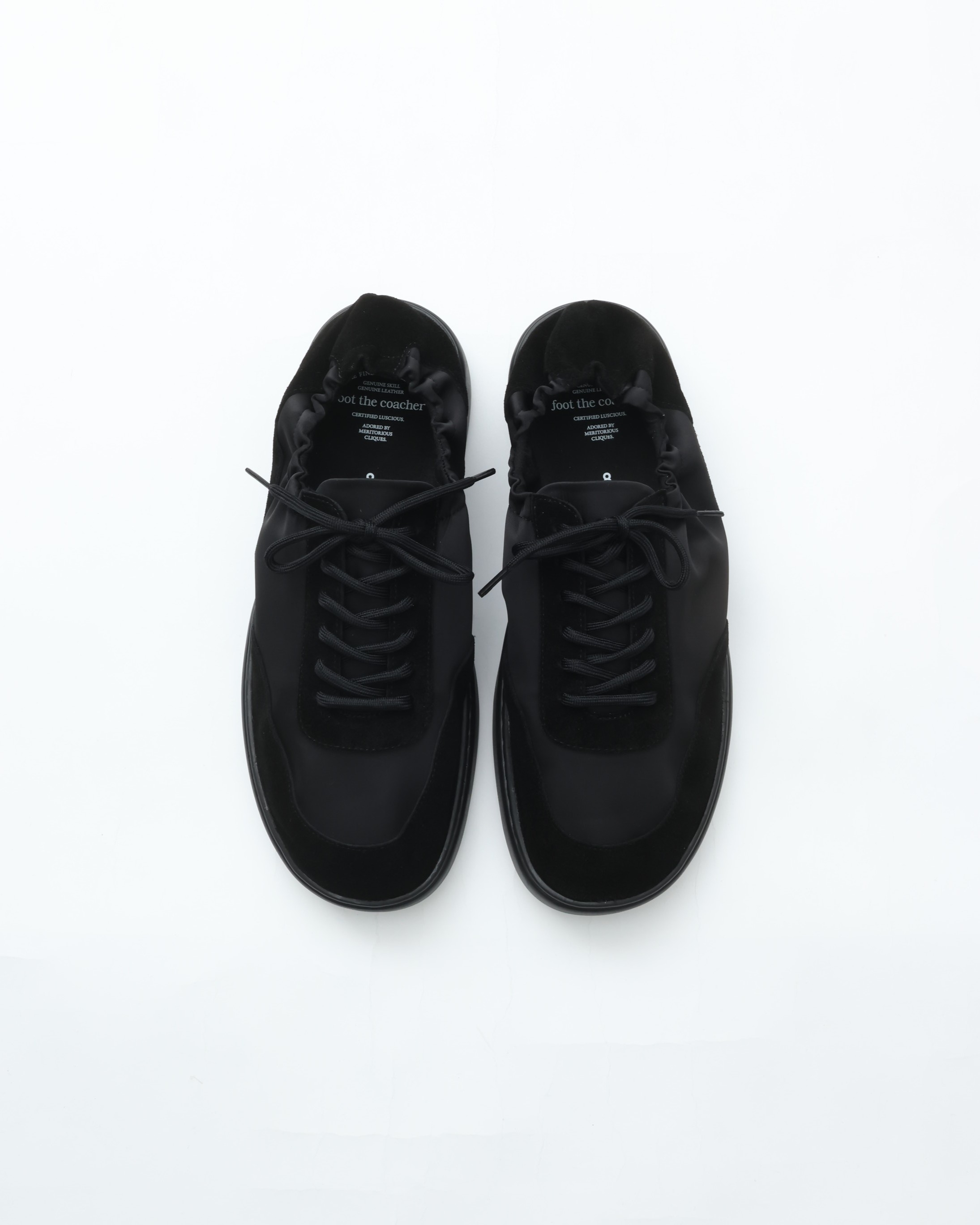 foot the coacher フットザコーチャー EASY SNEAKERS BLACK FTC2612005 スニーカー ナイロン スエードクロス