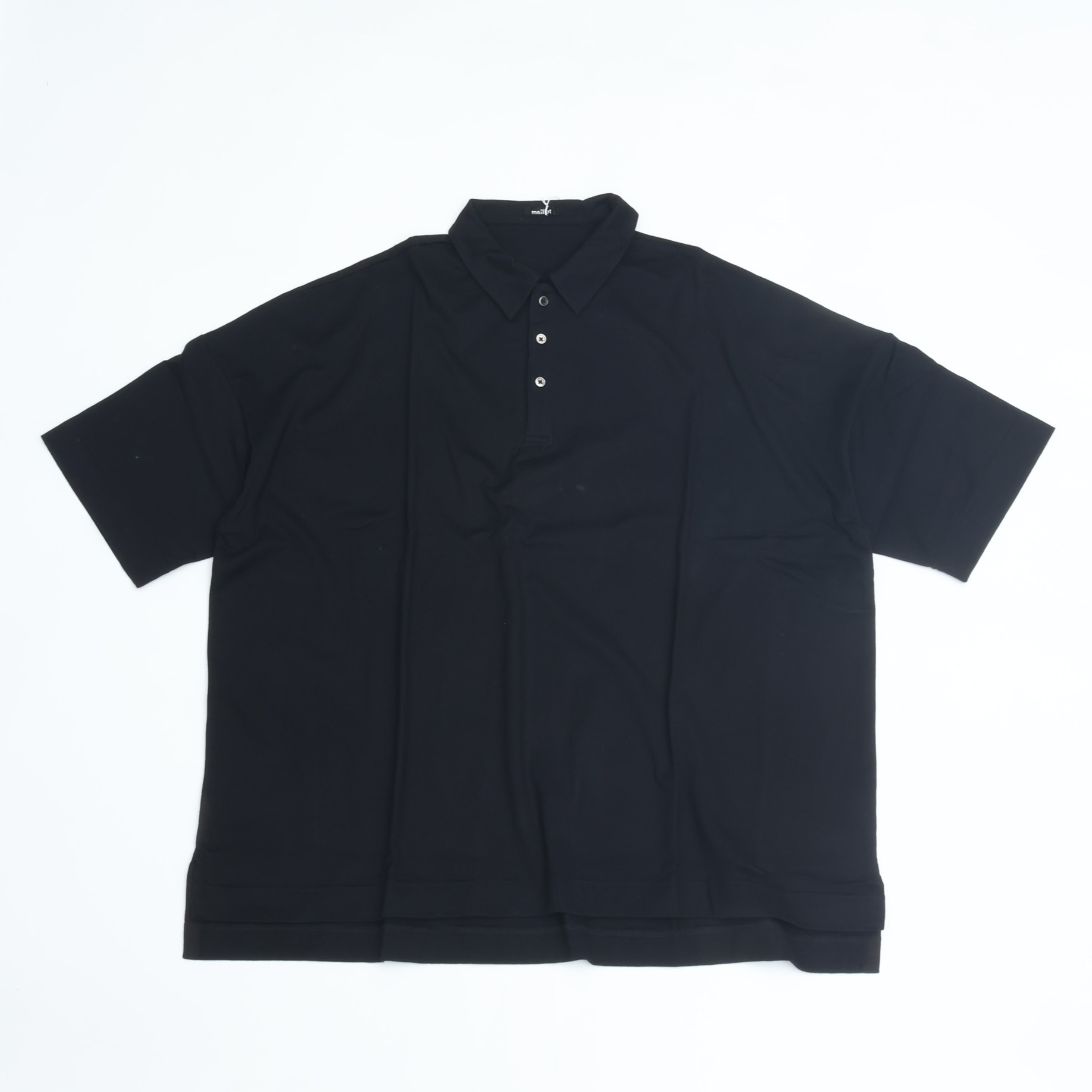 maillot mature (マイヨマチュア) cotton big polo BLACK MAC-26165 ビッグスポーツシャツ 綿織物