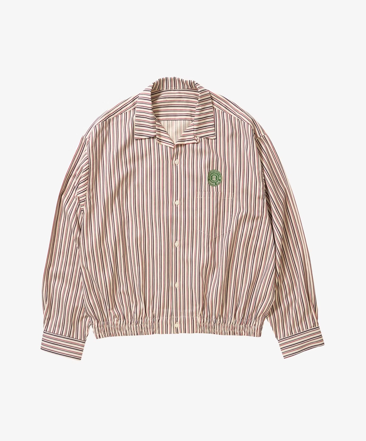 Sillage シアージ banshu ori ribbed shirts red black stripe 播州 オープンカラーリブシャツ｜CASDAY 30,030円