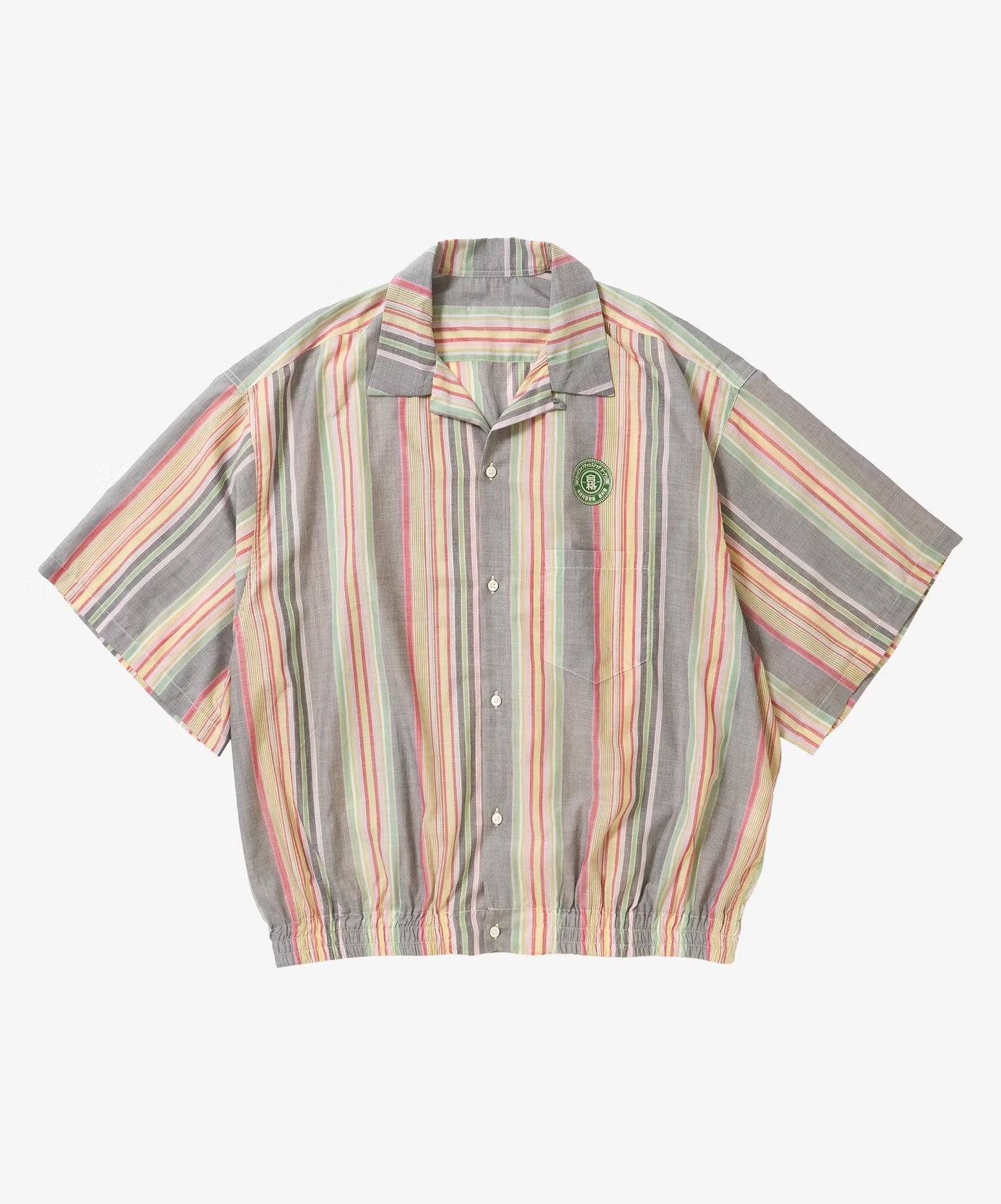 Sillage シアージ banshu ori ribbed shirts multi stripe short sleeve 播州 オープンカラーシャツ リブ｜CASDAY