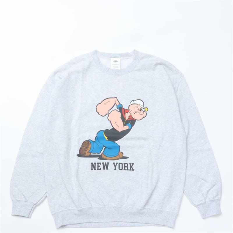 GOODWEAR / POPEYE PRINT CREW SW　 グッドウェア　ポパイ　スウェット COUPON配布中