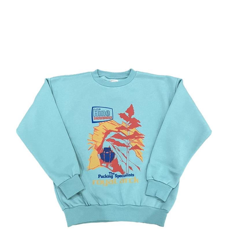 Hine snowbridge/ PRINTSWEAT GREEN ハインスノウブリッジ スウェット　プルオーバー COUPON配布中