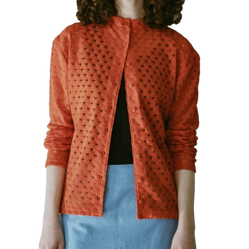 MEYAME / FRONT & BACK LACE PULLOVER ORANGE メヤメ プルオーバー カーディガン