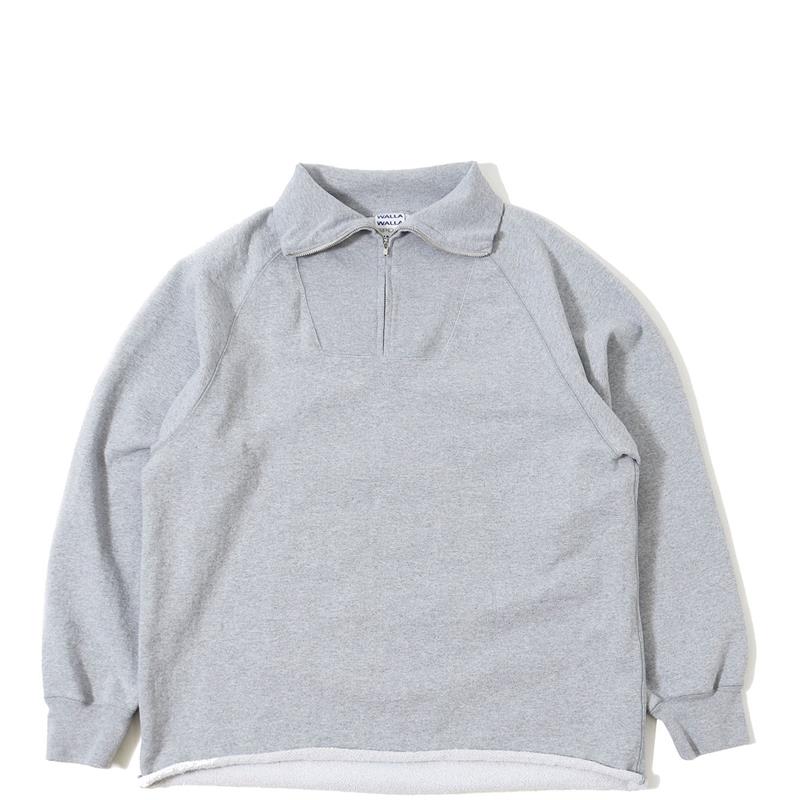 WALLA WALLA SPORT /13薬局衡オンス ZIP UP PULLOVER  H.GRAY ワラワラ運動競技 COUPON離れ離れ中