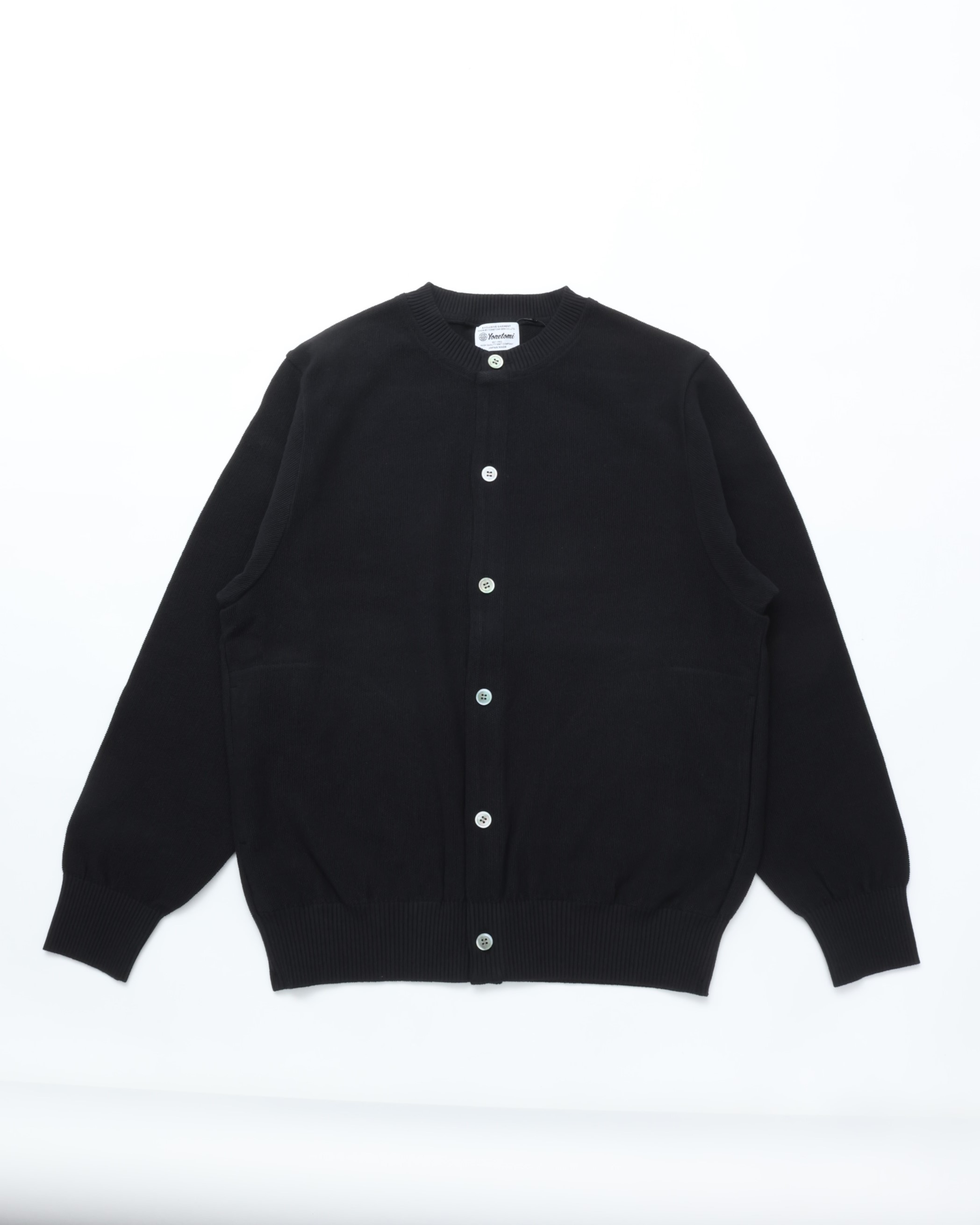 定価5万 KEINARITA ケイナリタ メルトンカーディガン ブラック stanley blacker】【長袖】胸刺繍カーディガン/ネイビー（314800