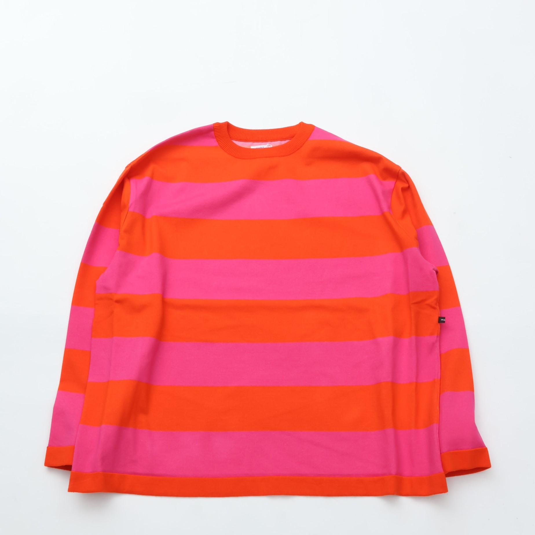 maillot / Wide Border Long-Tee (ワイドボーダーロングTee) MAK-21222 ORANGE*PINK マイヨ COUPON配布中