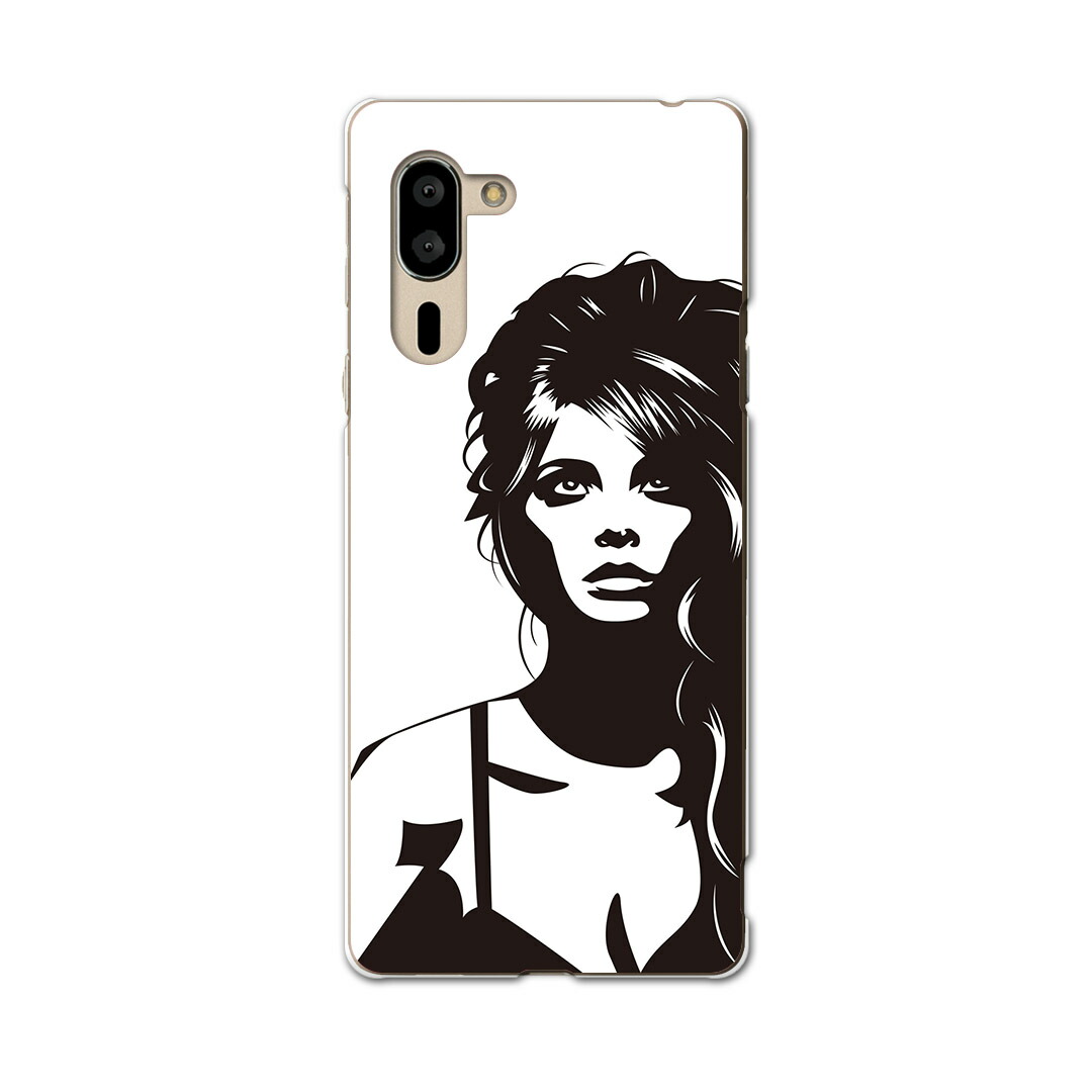 楽天市場 シンプルスマホ5 専用 ケース カバー A001sh スマコレ Igcase Softbank ソフトバンク シンプルスマホ スマホカバー カバー ケース 人物 イラスト モノクロ スマコレ