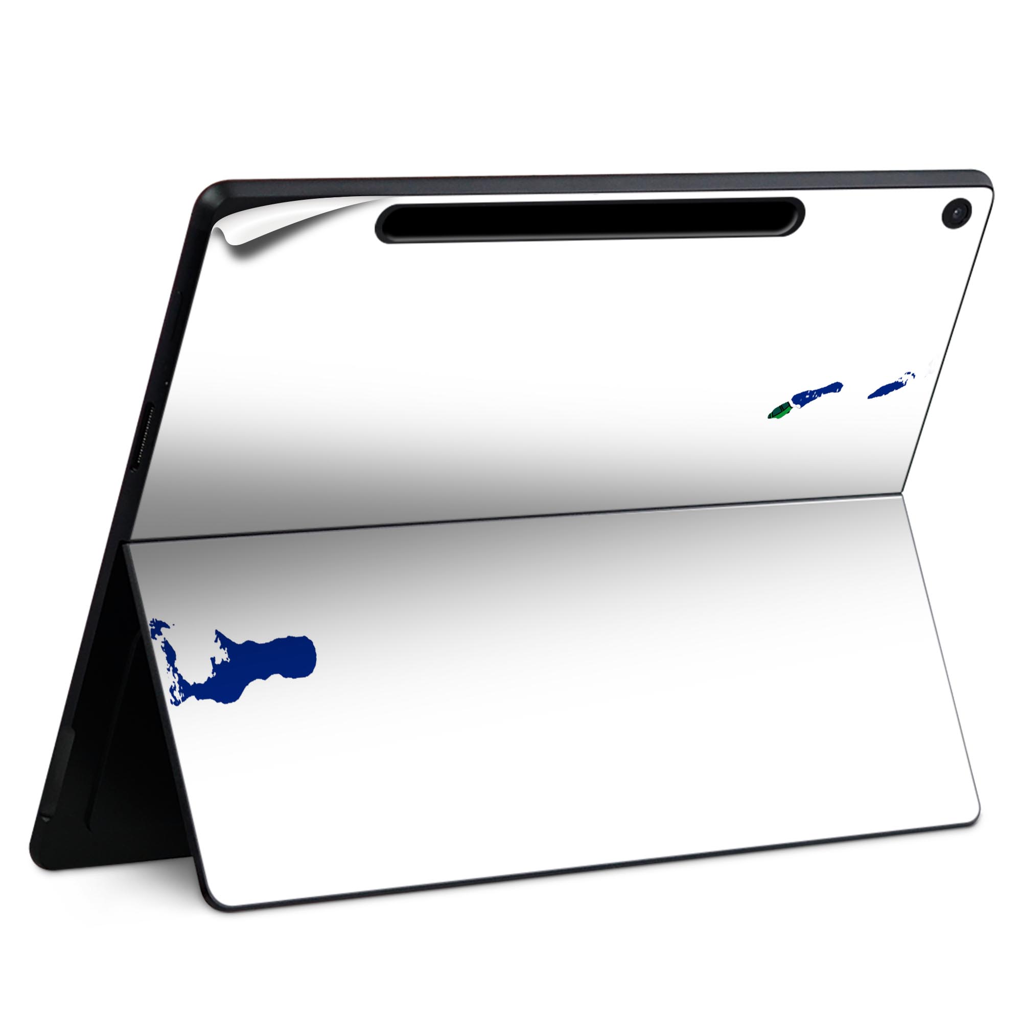 Surface Pro 12 インチ (2025) 用 スキンシール 全面スキンシール フル SurfacePro12 用 背面 底 ステッカー 保護シール 高品質再剥離性シート キャラクター かわいい 023396 女性　顔　人物 018793 cayman_islands ケイマン諸島画像