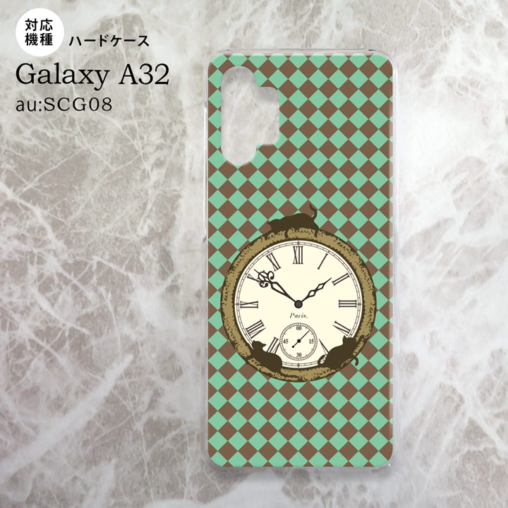 楽天市場 Scg08 Galaxy A32 ケース ハードケース 時計 チェック 緑 Nk A32 1223 スマホケースカバーの店nk115