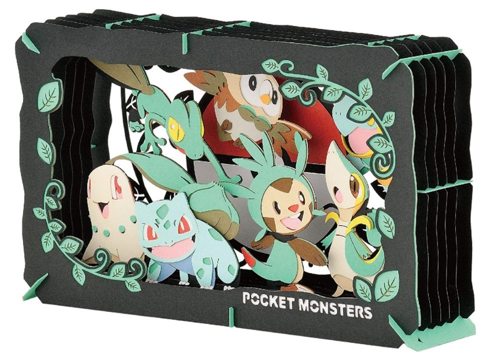 楽天市場 送料無料 ポケットモンスター Type Grass Pt L06 Paper Theater ペーパー シアター パズル おもちゃ 可愛い アニメ 人気 フシギダネ チコリータ キモリ ナエトル ツタージャ ハリマロン モクロー 家遊び 自宅 知育玩具 Case Buy Case