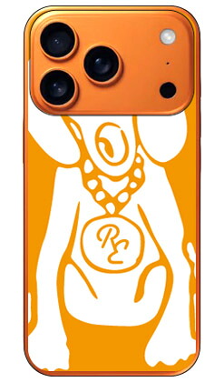 Dog オレンジ×ホワイト design by ROTMiPhone 17 Pro (ソフトTPU) SECOND SKIN ケース カバー スマホケース 送料無料