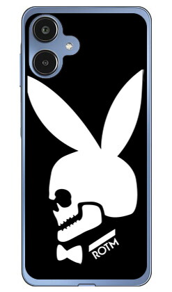 Bunny bone ブラックGalaxy A25 5G SCG33 SC-53F SM-A253Z SM-A253Q SM-A253C (ソフトTPU) SECOND SKIN ケース カバー スマホケース 送料無料 耐衝撃 プリント 保護