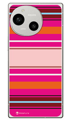 Moisture Stripe ピンク AQUOS R9 SH-51E A401SH SH-M28 (ソフトTPU) SECOND SKIN ケース カバー スマホケース 送料無料 耐衝撃 プリント 保護 衝撃吸収