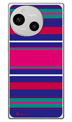 Moisture Stripe ブルー AQUOS R9 SH-51E A401SH SH-M28 (ソフトTPU) SECOND SKIN ケース カバー スマホケース 送料無料 耐衝撃 プリント 保護 衝撃吸収